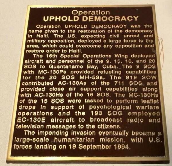 OPERATION UPHOLD DEMOCRACY MEMORIAL