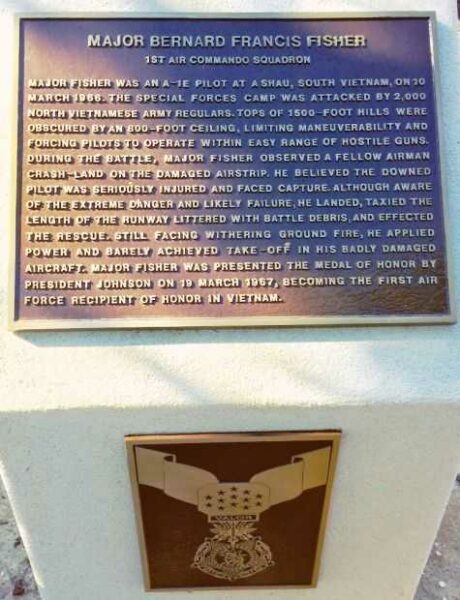 MAJOR BERNARD FRANCIS FISHER MEDAL OF HONOR MEMORIAL