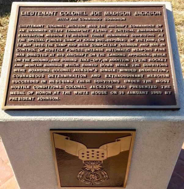 LIEUTENANT COLONEL JOE MADISON JACKSON MEDAL OF HONOR MEMORIAL