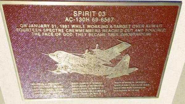 SPIRIT O3 AC-130H 69-6567 WAR MEMORIAL