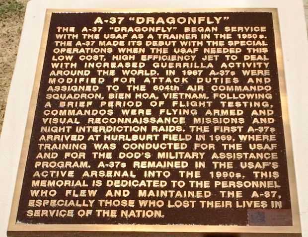 A-37 “DRAGONFLY” MEMORIAL AIRCRAFT PLAQUE