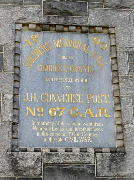 CHARLES E. CHAFFEE SOLDIERS MEMORIAL HALL PLAQUE