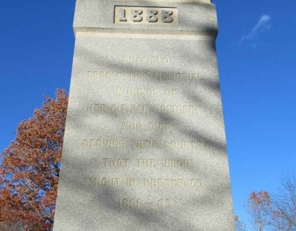 SUFFIELD CIVIL WAR MEMORIAL DEDICATION STONE