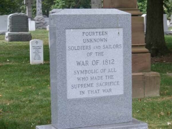 FOURTEEN UNKNOWN SOLDIERS AND SAILORS OF THE WAR OF 1812 MEMORIAL