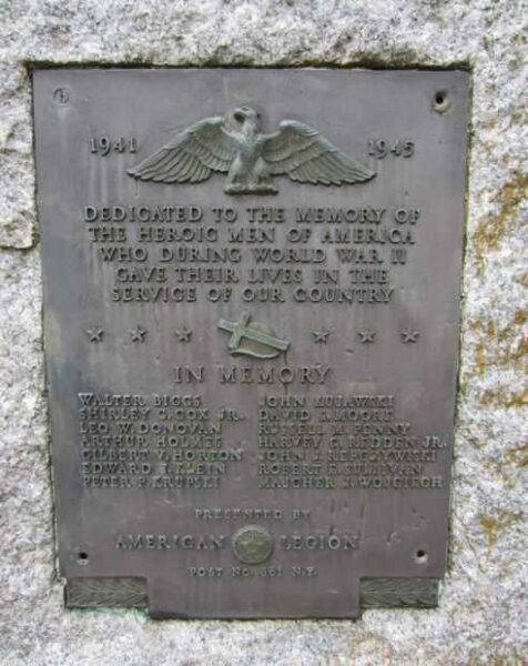 MATTITUCK WAR MEMORIAL PLAQUE A