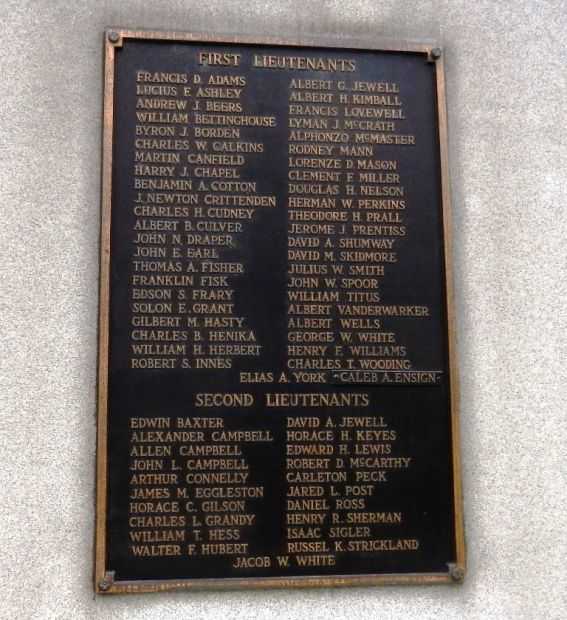FIRST REGIMENT MICHIGAN ENGINEERS MEMORIAL PLAQUE C