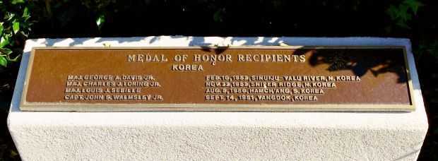 HURLBURT FIELD KOREAN WAR MEDAL OF HONOR RECIPIENTS MEMORIAL