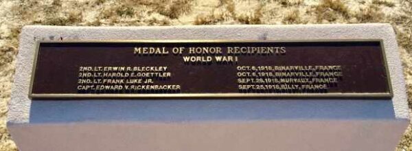 HURLBURT FIELD WORLD WAR I MEDAL OF HONOR RECIPIENTS MEMORIAL
