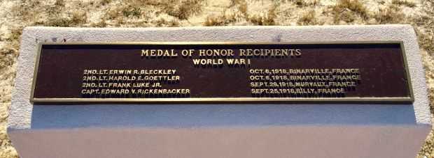 HURLBURT FIELD WORLD WAR I MEDAL OF HONOR RECIPIENTS MEMORIAL