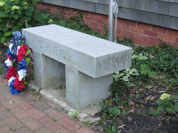 ORIENT KOREAN WAR AND VIETNAM WAR MEMORIAL BENCH RIGHT SIDE
