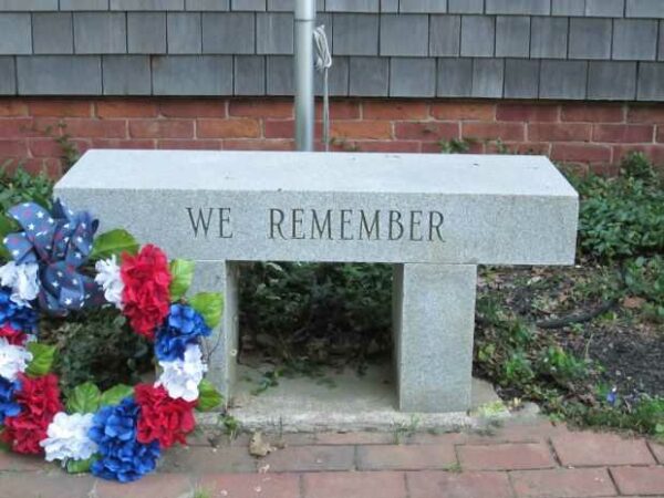 ORIENT KOREAN WAR AND VIETNAM WAR MEMORIAL BENCH FRONT