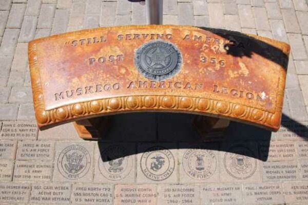 MUSKEGO VETERANS WALK MEMORIAL BENCH