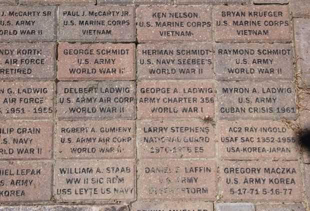 MUSKEGO VETERANS WALK MEMORIAL BRICKS GROUP C