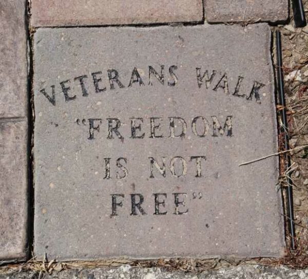 MUSKEGO VETERANS WALK MEMORIAL DEDICATION STONE