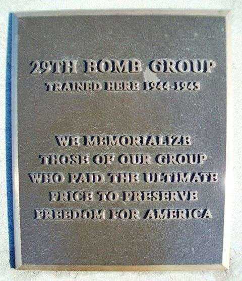 29TH BOMB GROUP B-29 WAR MEMORIAL PLAQUE
