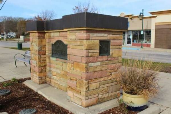 VILLAGE AND TOWNSHIP OF PEWAUKEE WAR VETERANS MEMORIAL BACK