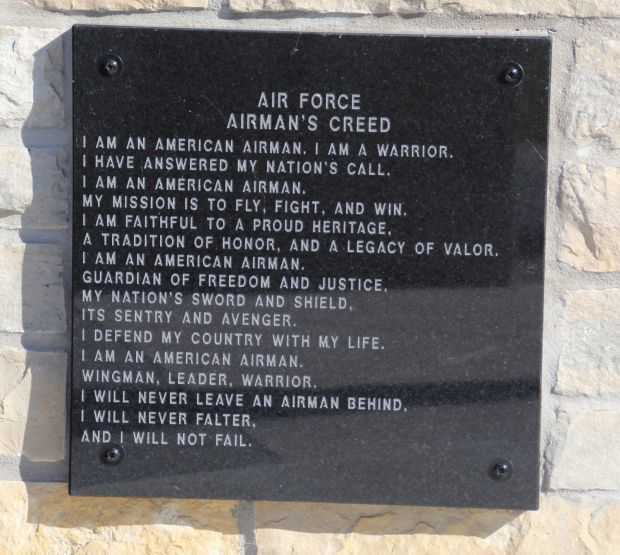 AIR FORCE AIRMAN’S CREED MEMORIAL PLAQUE