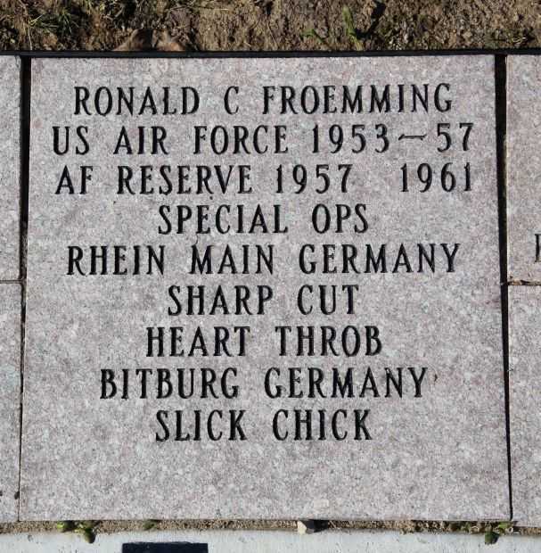 RONALD C FROEMMING VETERANS MEMORIAL PAVER