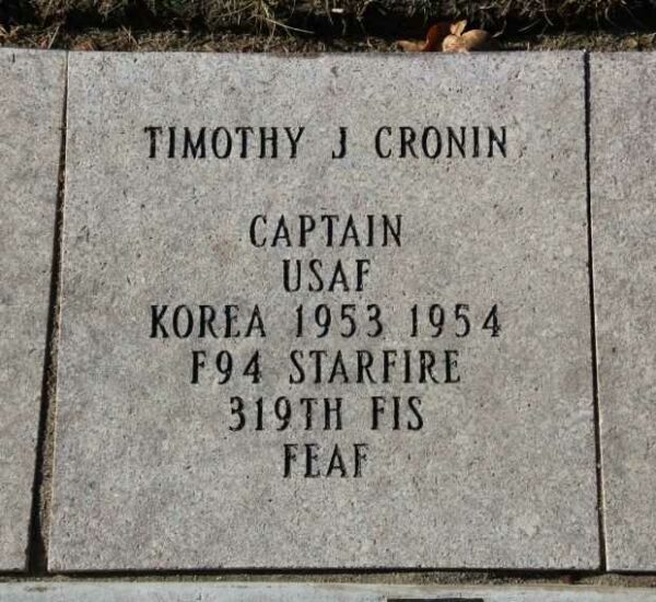 TIMOTHY J CRONIN KOREA WAR VETERANS MEMORIAL PAVER