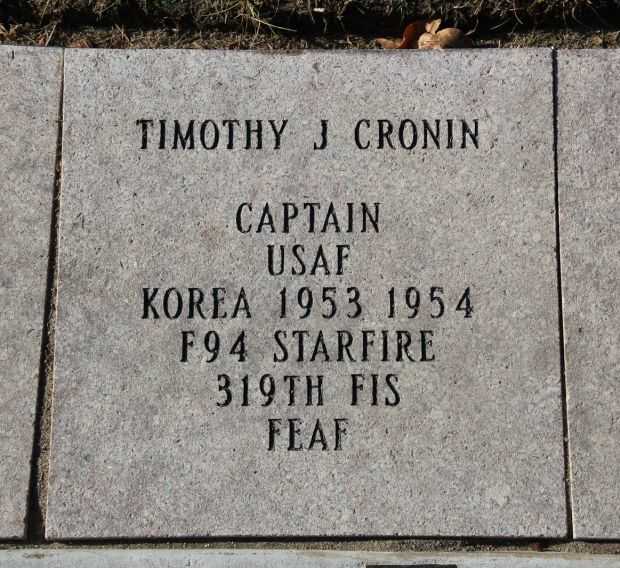 TIMOTHY J CRONIN KOREA WAR VETERANS MEMORIAL PAVER