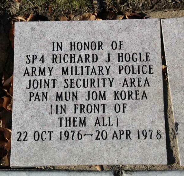 SP4 RICHARD J HOGLE VETERANS MEMORIAL PAVER