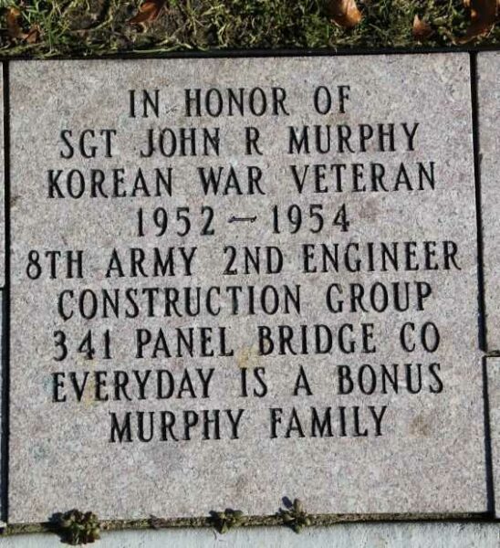 SGT JOHN R MURPHY VETERANS MEMORIAL PAVER