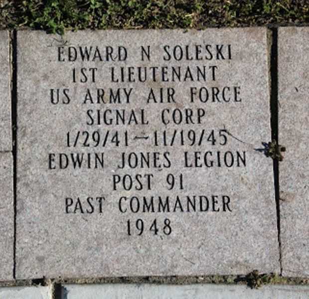 EDWARD N SOLESKI VETERANS MEMORIAL PAVER