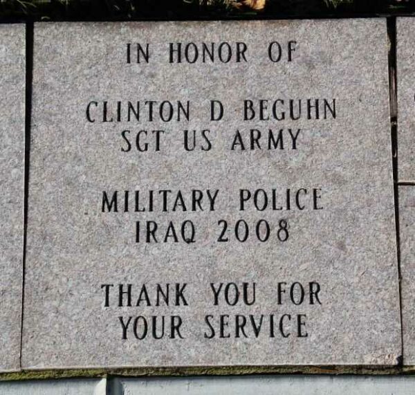 CLINTON D BEGUHN VETERANS MEMORIAL PAVER