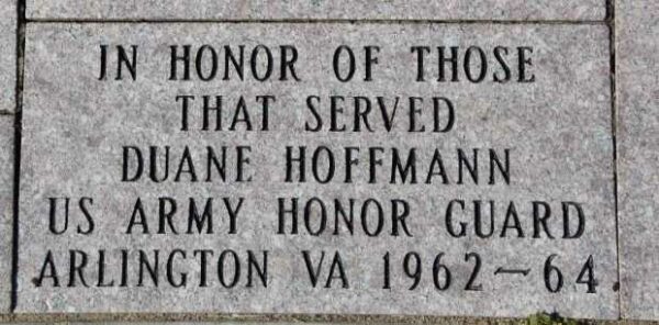 DUANE HOFFMANN VETERANS MEMORIAL PAVER