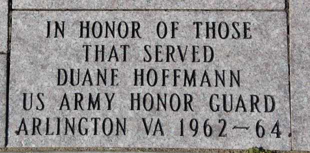 DUANE HOFFMANN VETERANS MEMORIAL PAVER