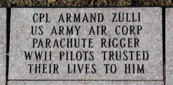CPL ARMAND ZULLI VETERANS MEMORIAL PAVER