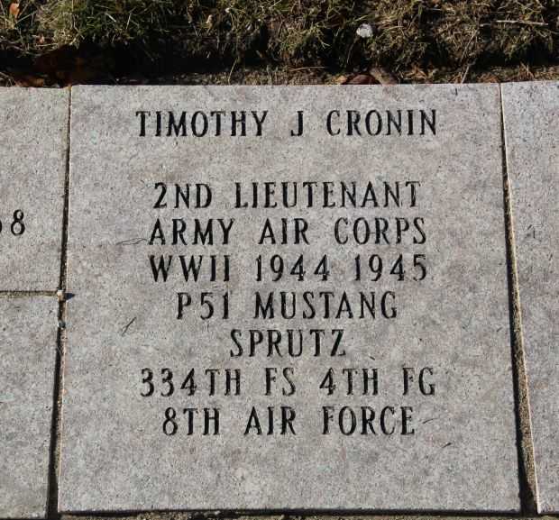 TIMOTHY J CRONIN WORLD WAR II VETERANS MEMORIAL PAVER