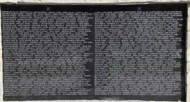 OCONOMOWOC HONOR ROLLL MEMORIAL WALL PANELS M & N