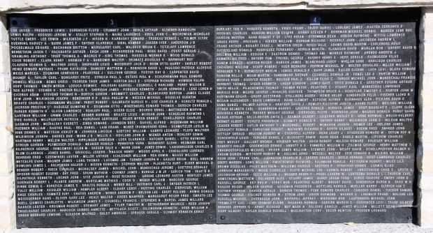 OCONOMOWOC HONOR ROLL MEMORIAL WALL PANELS C & D