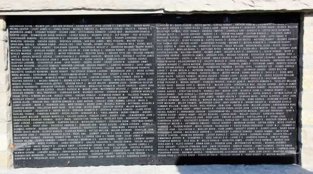 OCONOMOWOC HONOR ROLL MEMORIAL WALL PANELS A & B