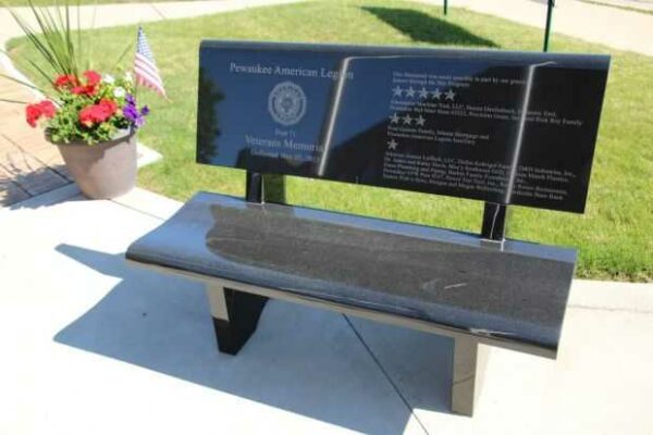 AMERICAN LEGION POST 71 WAR VETERANS MEMORIAL BENCH B