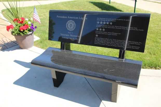 AMERICAN LEGION POST 71 WAR VETERANS MEMORIAL BENCH B