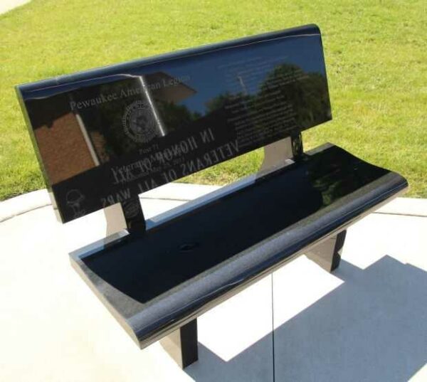 AMERICAN LEGION POST 71 WAR VETERANS MEMORIAL BENCH A