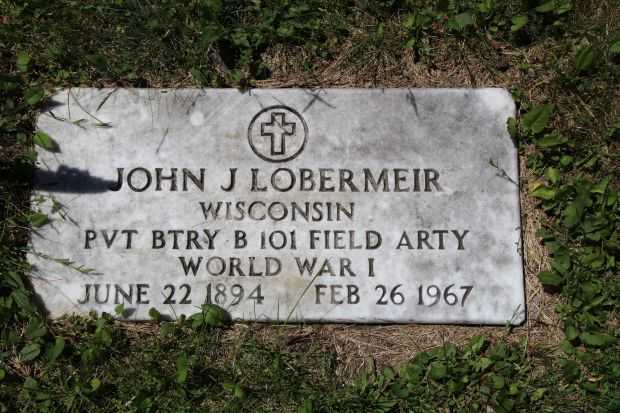 JOHN J LOBERMEIR MEMORIAL CEMETERY STONE