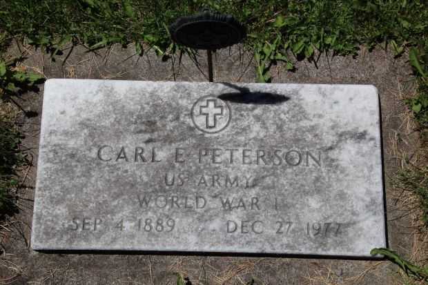 CARL E PETERSON MEMORIAL CEMETERY STONE