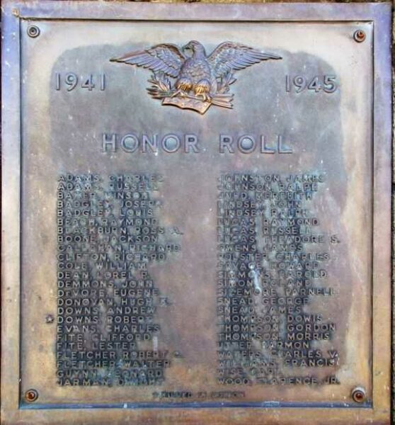 NEVILLE WAR VETERANS MEMORIAL PLAQUE B