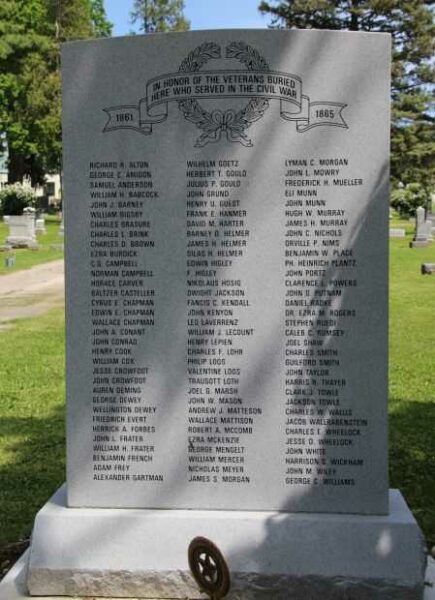 HARTFORD UNION CEMETERY CIVIL WAR MEMORIAL