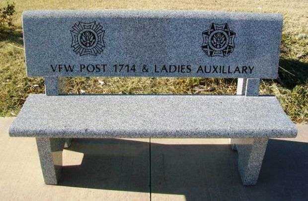 V.F.W. POST 1714 WAR MEMORIAL BENCH