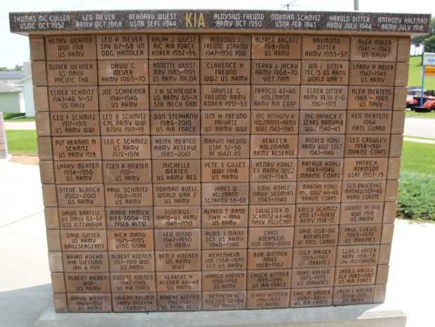 AMERICAN LEGION POST 454 VETERANS MEMORIAL SIDE D