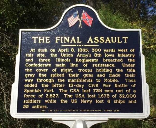 THE FINAL ASSAULT WAR MEMORIAL MARKER