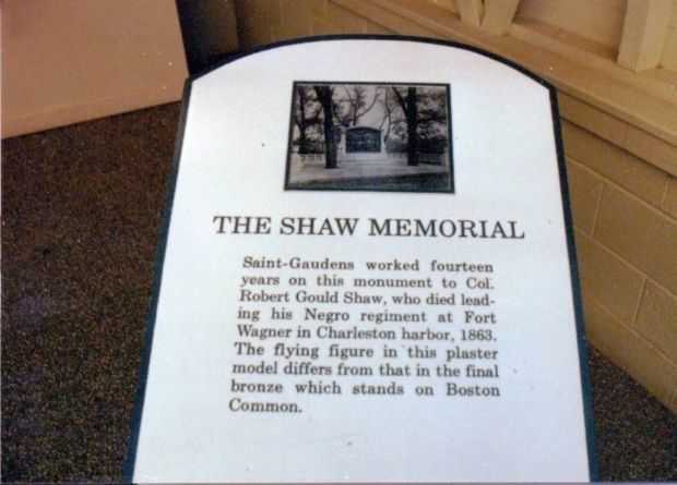 THE SHAW MEMORIAL PLAQUE