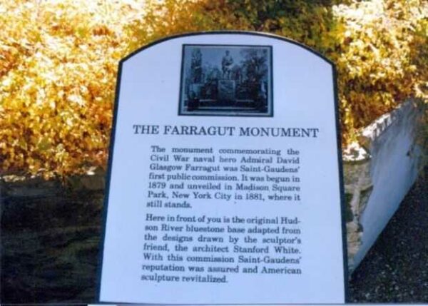 THE FARRAGUT MONUMENT PLAQUE