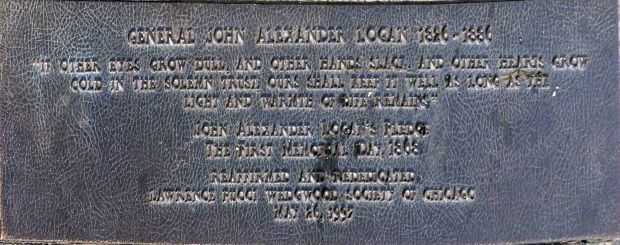 GENERAL JOHN ALEXANDER LOGAN WAR MEMORIAL PLAQUE