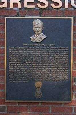 STAFF SERGEANT HENRY E. ERWIN MEMORIAL PLAQUE