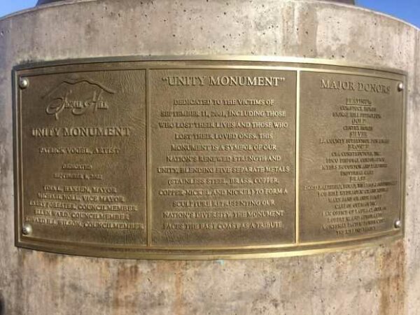 “UNITY MONUMENT” PLAQUE